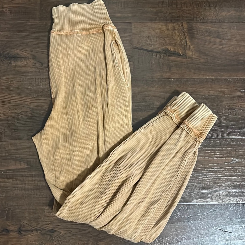 Free people ribbed lounge pants